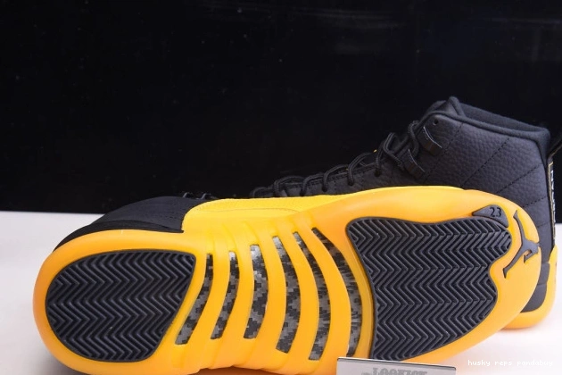 Rep Husky Air University Gold 130690-070 Retro Jordan 12 Black 0629